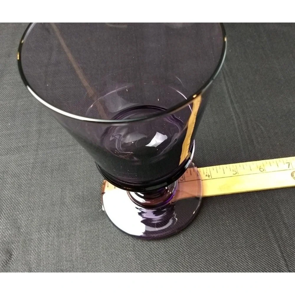 Waterford Crystal Great Room Water Goblet Darjeeling Series Amethyst Purple Logo